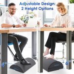 CushZone Foot Rest for Under Desk at Work Adjustable Foam for Office, Work, Gaming, Computer, Gift, Home Office Accessories Back & Hip Pain Relief (Grey) - Image 3